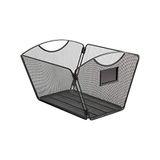 Safco Ürünler Onyx Mesh Letter Boyutlu Masaüstü Küvet Dosyası 2162BL, Siyah Toz Boya Kaplama, Dayanıklı Çelik Hasır İnşaat, Kompakt Depolama İçin Katlanabilir, Entegre Kolları