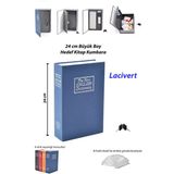 safebook 24 cm Büyük Boy Gizli Kilitli Kitap Şeklinde Hedef Kumbara Lacivert (8 Hedefle; 5.000, 10.000 TL vs)