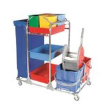 Safell Brandalı Krom Kat Temizlik Arabası SF3101