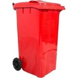 Safell Çöp Konteyneri 240 Lt Isıya Dayanıklı Konteyner Kırmızı