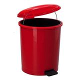 Safell Pedallı Çift Kovalı Çöp Kovası 30 Litre Kırmızı - Isıya Dayanıklı - Kırmızı