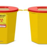 Safell Plastik Tıbbi Atık Kutusu - Tıbbi Atık Kovası - 10Lt 50 Adet