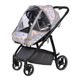 SafeMom Oxford Fermuar ve Desenli Bebek Arabası Yağmurluğu - Standart
