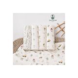 SafeMom Soft - 4'lü Müslin Bebek Çocuk Battaniye Seti, %100 Pamuk, Çok Amaçlı Müslin Örtü 80x70 cm