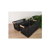 safestore 2 Adet Çok Amaçlı Plastik Tutacaklı Organizer Sepet - Dolap Içi & Çekmece Düzenleyici Sepet