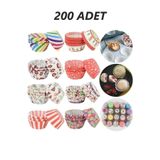 safestore 200 Adet Muffin Cupcake Kağıdı, Renkli Kağıt Muffin Kek Kalıbı