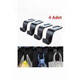 Safestore 4 Adet Pratik Araba Koltuk Arkası Askı Çok Amaçlı Elbise Çanta Poşet Askısı
