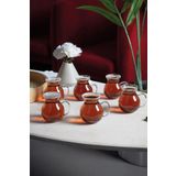 safestore 6'lı Keyfi Ala Borosilikat Cam Kulplu Çay Bardağı 220ml Bardak