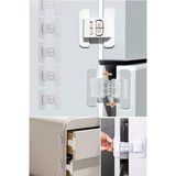 SAFESTORE Buzdolabı Çekmece Dolap Kapağı Bebek Çocuk Güvenlik Kilidi, Beyaz, 7x6x2 cm, 4 Adet