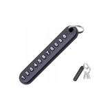 SAFESTORE Numaratörlü Mini Anahtarlık, Telefon Numarası Gösterge Kartı, Araba ve Çanta için Çok Amaçlı, Metal, Siyah, 7cm