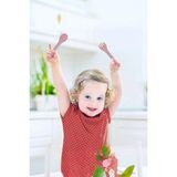 Safestore Silikon Bebek Beslenme Seti Bebek Mama Kaşık ve Çatal Seti - Pembe