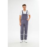 Safety Gri Bahçıvan Iş Tulumu REFLEKTÖRLÜ%100 Pamuk - Standart