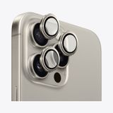 SAFEUS Safir Temperli Kamera Lens Koruyucu, iPhone 15 Pro Max ve iPhone 15 Pro ile Uyumlu (Naturel Titanyum)