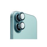 SAFEUS Safir Temperli Kamera Lens Koruyucu, iPhone 16 ve iPhone 16 Plus ile Uyumlu (Deniz Mavisi)