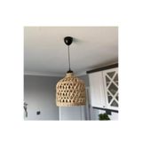 Safheal El Yapımı Doğal Bambu Hasır Rattan Avize 30cm (Handmade Bamboo Wicker Rattan Chandelier)