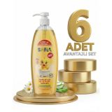 Safia Bebek Için Saç ve Vücut Şampuanı 6X750 ml