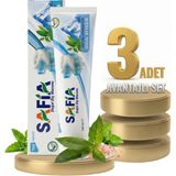 Safia Diş Macunu Yeşil Çay ve Himalaya Tuzu 3X100 ml - Açık Bej