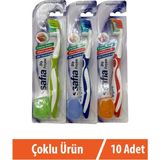 Safia Tekli Yetişkin Orta Diş Fırçası 10lu
