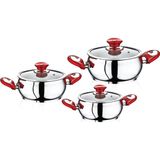 Safinox Bella 6 prç. Cookware Tencere Seti- Kırmızı