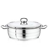 Safinox Flavia Basık 28x9 CM Çelik Tencere