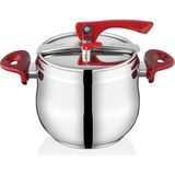 Safinox Flavia Klasik Kırmızı 12 lt Düdüklü Tencere