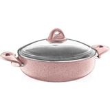 Safinox Saflon SF8634TT Titanium 34 cm Basık Tencere 8 Litre - Rose - Pembe