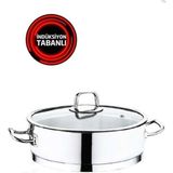 Safinox Vision 22X8 cm Indiksiyon Basık Çelik Tencere - 22 x 8 cm