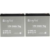 Safir 12 V - 24 Ah Grafen Jel Akü 2'li Set