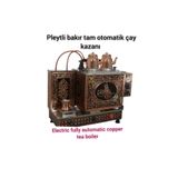 SAFİR 2 demlikli Bakır çay ocağı Tuğra Model 2 Gözlü Bakır Çay Kazanı Sadece Elektrikli Bakır Çay Semaveri 21062024b2pleyttuğra