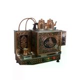 Safir 2Lİ İÇİ DIŞI BAKIR TÜPLÜ 2 Demlikli İçi Dışı Bakır Meşale Tipi Tüplü Tam Otomatik Çay Kazanı İçi Ve Dışı Bakır Çay Ocağı A++