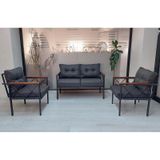 Safir Balkon-bahçe-kafe-çay Seti-koltuk Takımı-oturma Grubu-ofis Koltuğu Antrasit
