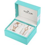 Safir Cam Rose Kadın Kol Saati NC34-39B647-RSMS-SET