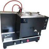 Safir Çay Kazanları 2 Demlikli Çay Ocağı 2 Gözlü Siyah Kromat Boyalı Çay Kazanı Elektrik + Tüplü Çay Semaveri Ets Sistemli