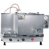 Safir Çay Kazanları 2 Demlikli Inoks Çay Ocağı 2 Gözlü Inoks Çay Kazanı Elektrik + Tüplü Çay Semaveri Ets Sistemli Çay Makinesi - Inox