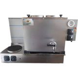 Safir Çay Kazanları 2 Demlikli Inoks Çay Ocağı 2 Gözlü Inoks Çay Kazanı Sadece Elektrikli Inoks Çay Semaveri Ets Sistemli Inoks Çay Makinesi - Inox