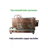SAFİR ÇAY KAZANLARI 3 Demlikli Bakır Çay Kazanı Sadece Elektrikli Bakır Çay Semaveri Osmanlı Tuğra Model Çay Makinesi 300520253p