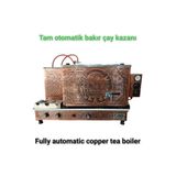 SAFİR ÇAY KAZANLARI 3 demlikli bakır çay kazanı sadece elektrikli bakır çay semaveri Osmanlı Tuğra model Çay Makinesi