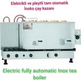 SAFİR ÇAY KAZANLARI 4 Gözlü Inoks Çay Kazanı Sadece Elektrikli Pleytli Çay Makinesi Çay Semaveri Çay Ocağı Safir