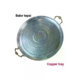 SAFİR ÇAY KAZANLARI Bakır Tepsi Dövme Tepsi Özel el işlemesi Bakır Tepsi 40 cm ebatlı bakır büyük tepsi 24012025bakırtepsi