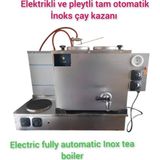 SAFİR ÇAY KAZANLARI İnoks 2 Gözlü Çay Makinesi Sadece Elektrikli Pleytli Çay Kazanı Çay Ocağı Çay Semaveri