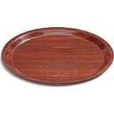 Safir Çay Kazanları Kahveci Tepsisi Melamin Kahverengi Kahveci Tepsisi 37 cm Ebatlı Yuvarlak Safir Çay Kazanları