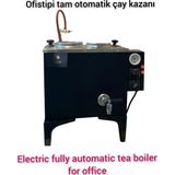 SAFİR ÇAY KAZANLARI Safir 2 Gözlü Siyah Boyalı Çay Makinesi Sadece Elektrikli Ofistipi Çay Kazanı Bürotipi Çay Ocağı