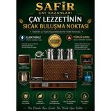 Safir Çay Kazanları Safir Yıldız Model 3 Gözlü Bakır Çay Kazanı Bakır Çay Semaveri Elektrikli ve Tüplü Bakır Çay Ocağı Kazanı Safir Vip