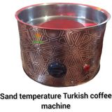 SAFİR ÇAY KAZANLARI Safirim Kumda Kahve Cihazı Yuvarlak Model Bakır Kumda Kahve Standı Kumda Kahve Makinesi Kumda Kahve