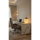 Safir Design Modern Dalgalı Tasarım USB Bağlantılı LED Masaüstü Lambası - Siyah - Beyaz