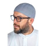 Safir İnce Örme Dantel Namaz Takkesi Gri 1 Adet