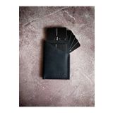Safir Leather Siyah Renk Gerçek Deri Kartlık - El Yapımı, Şık Ve Dayanıklı