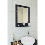 Safir Mermer Desen Banyo Dolabı 45X60 cm Sunta Malzemeden Yapılmış Raflı Ayna