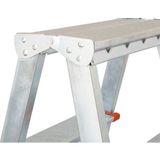 Safir Serisi 2+2 Basamaklı Çift Çıkışlı Galvanizli Profil Merdiven (Ev, Bahçe, Işyeri Için Uygun)