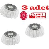Safir Wermoplast Yedek Mikrofiber Vileda Mop Ucu Başlığı (3 Adet) Boyut (40X40)